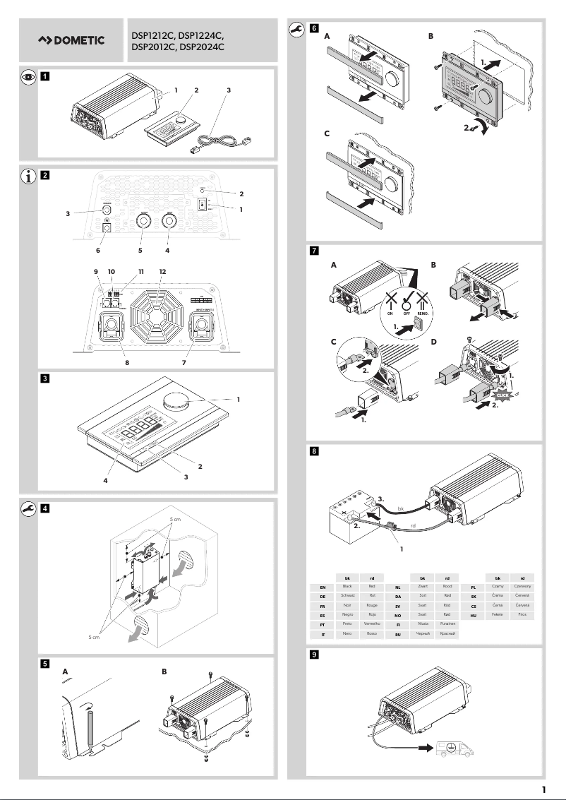 Page 1 de la notice Manuel utilisateur Dometic SinePower DSP 2024C