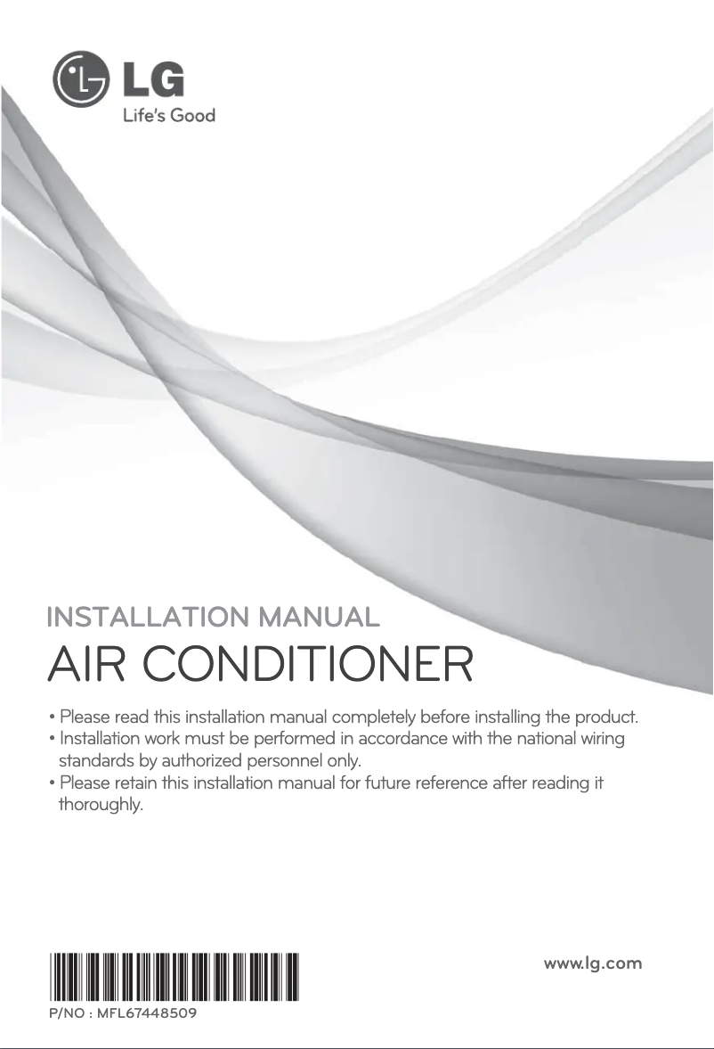 Page 1 de la notice Manuel utilisateur LG ATUQ48GMLE3