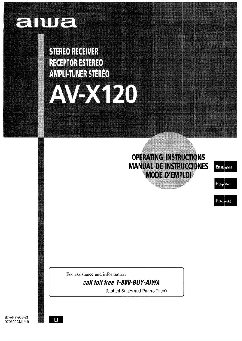 Page n°1 - Manuel utilisateur Aiwa AV-X120