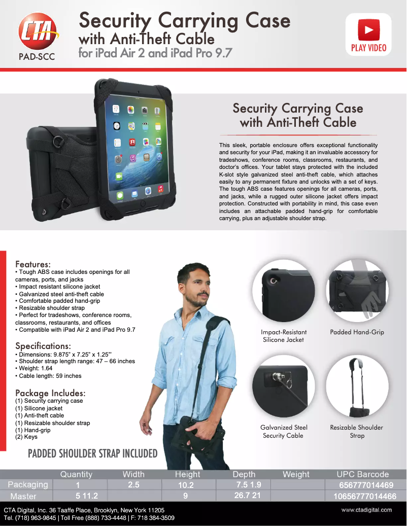 Page 1 de la notice Manuel utilisateur CTA Digital PAD-SCC