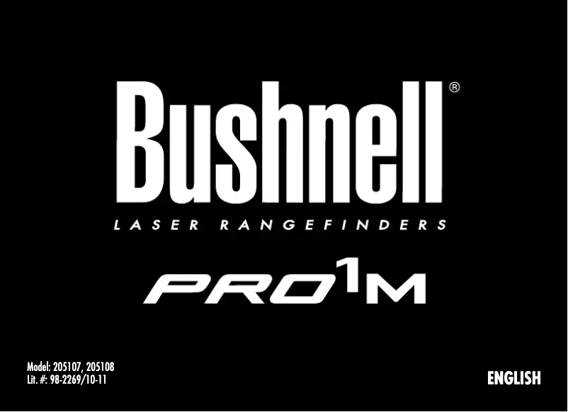 Page 1 de la notice Manuel utilisateur Bushnell 205108