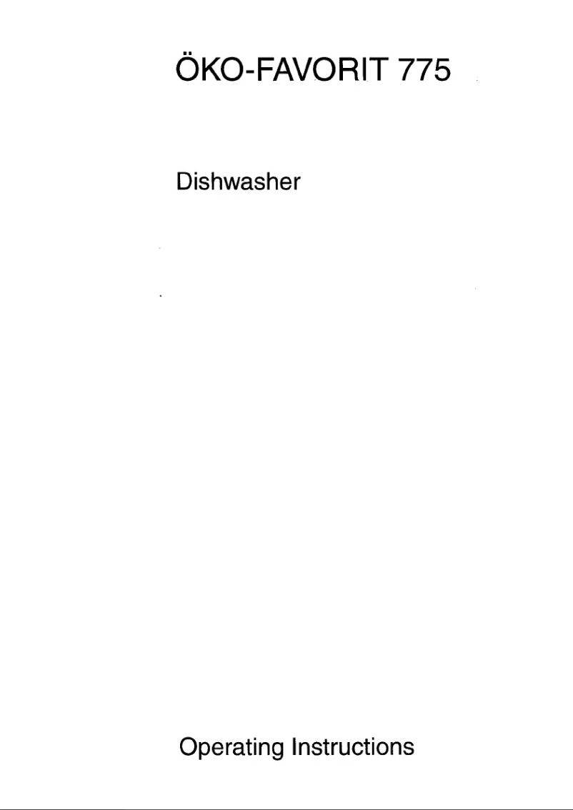 Image de la première page du manuel de l'appareil Favorit 775 W