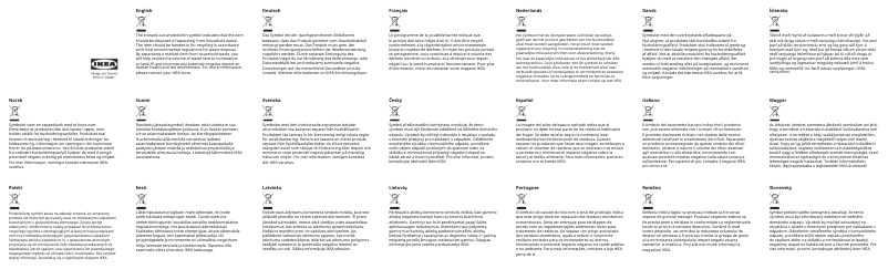 Page 1 de la notice Manuel utilisateur Ikea ALLARP 104.160.94