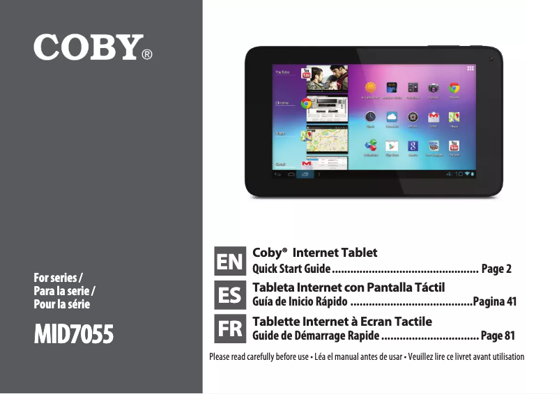 Página 1 del manual Manual de usuario Coby MID7055