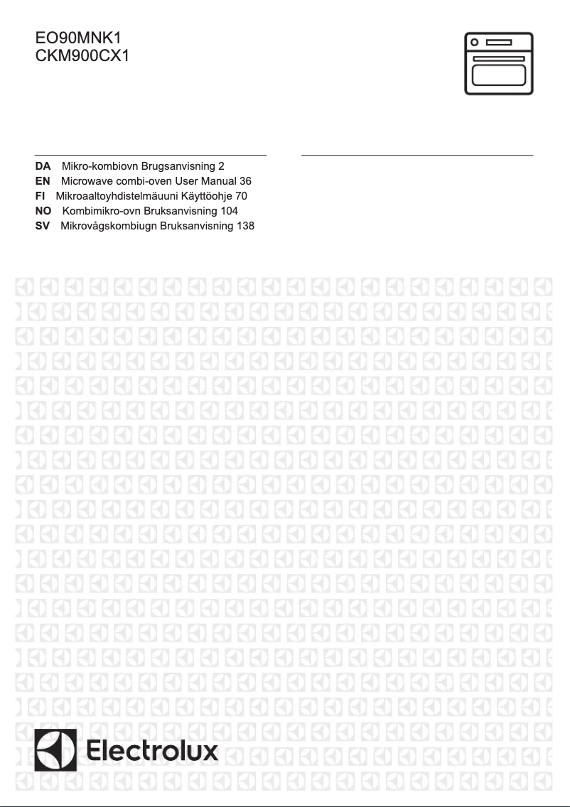 Page n°1 - Manuel utilisateur Electrolux EO90MNK1