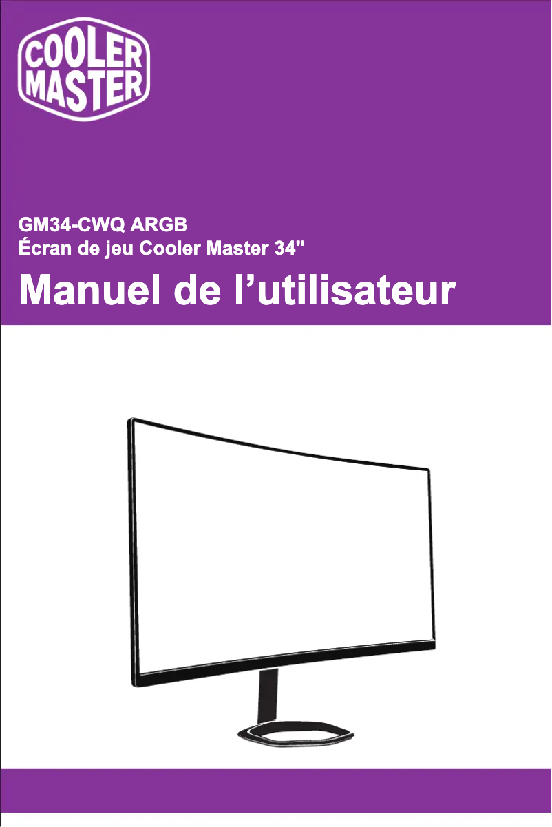 Page n°1 - Manuel utilisateur Cooler Master GM34-CWQ ARGB