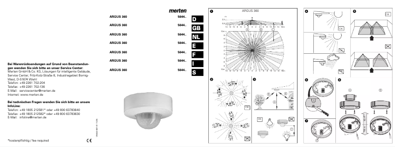Page 1 de la notice Manuel utilisateur Merten Argus 360