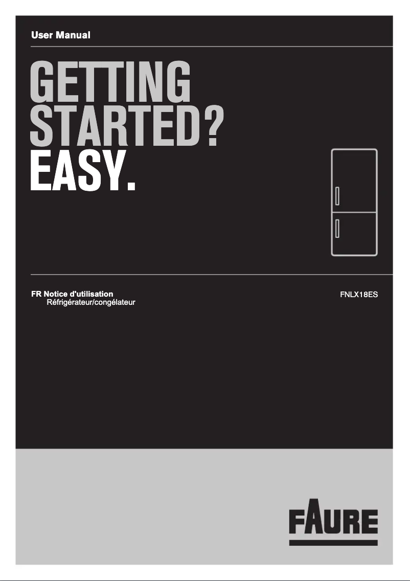 Page 1 de la notice Manuel utilisateur Faure FNLX18ES