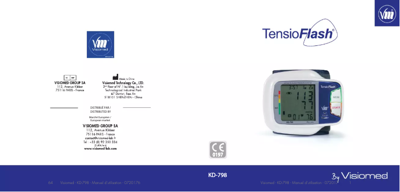Page n°1 - Manuel utilisateur TensioFlash KD-798