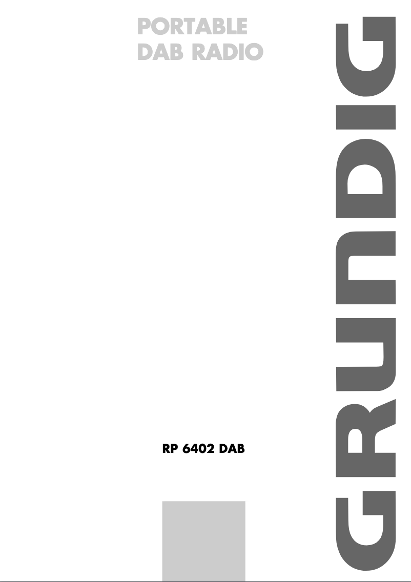 Page 1 de la notice Manuel utilisateur Grundig RP 6402 DAB+