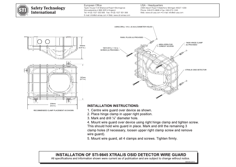 Page 1 de la notice Manuel utilisateur STI STI-9845