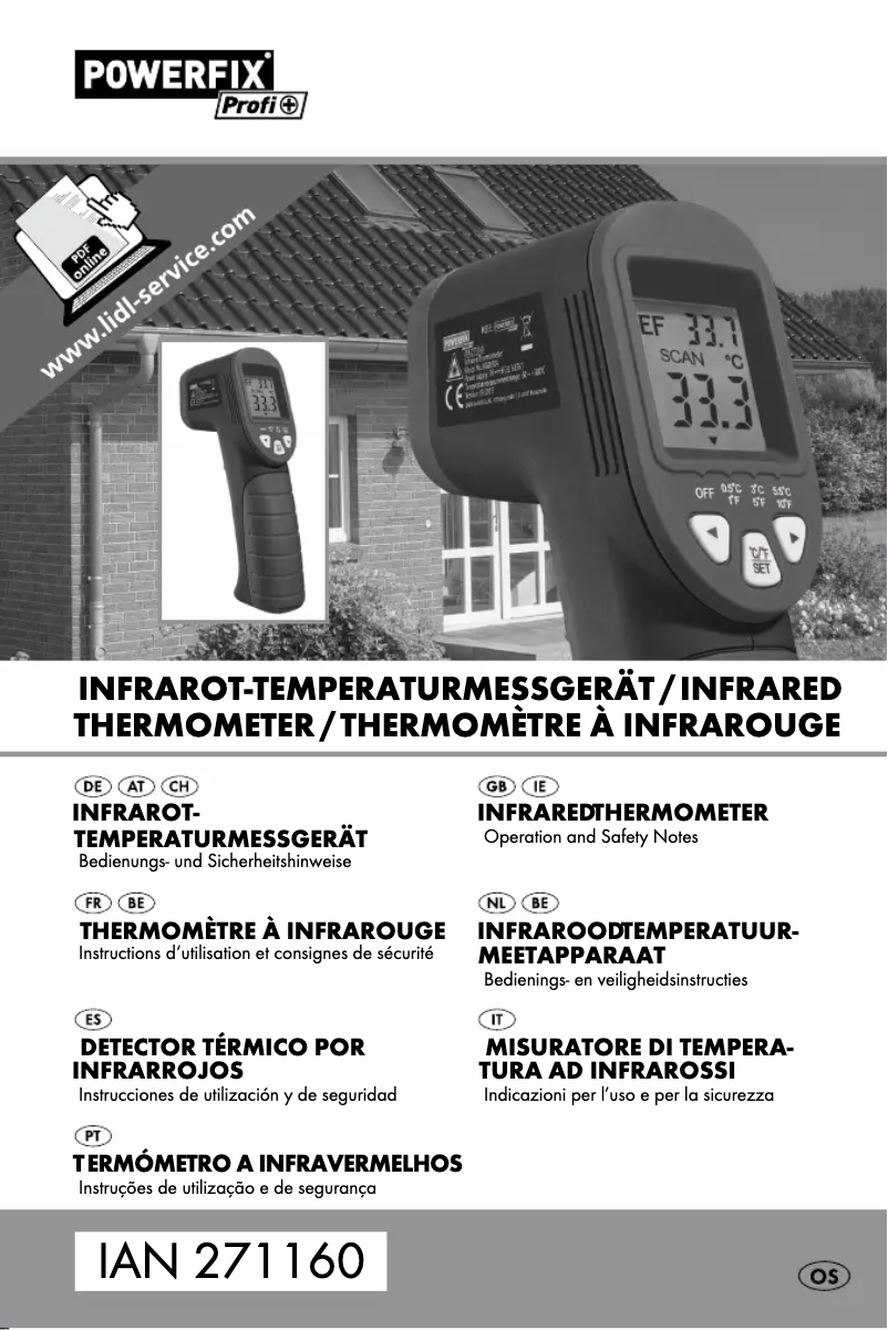 Page 1 de la notice Manuel utilisateur Powerfix HG03067