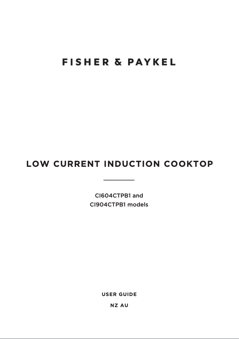 Page n°1 - Manuel utilisateur Fisher & Paykel CI904CTPB1