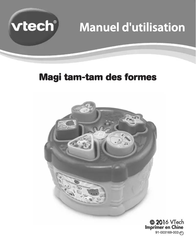 Page 1 of the manual User Manual Vtech Magi tam-tam des formes