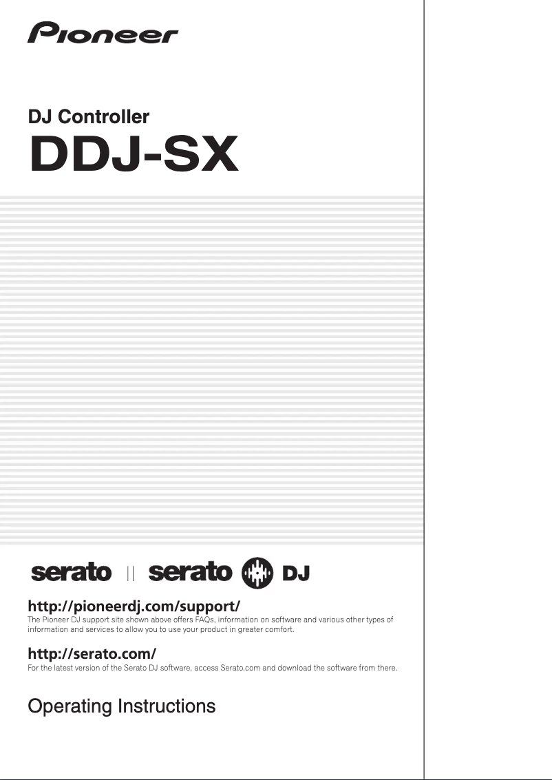 Página 1 del manual Manual de usuario Pioneer DDJ-SX