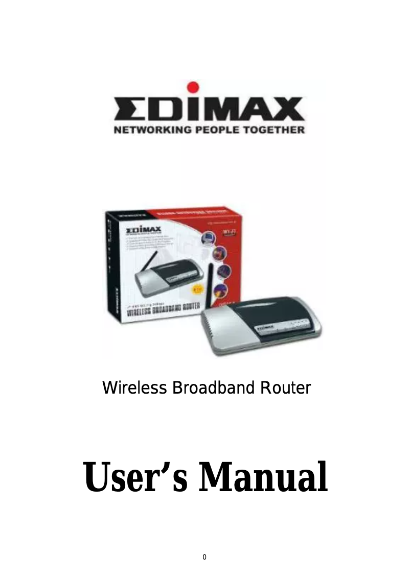 Page 1 de la notice Manuel utilisateur Edimax AR-6024WG