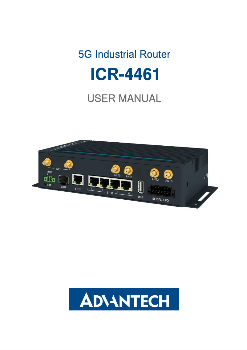 Image de la première page du manuel de l'appareil ICR-4461W3S
