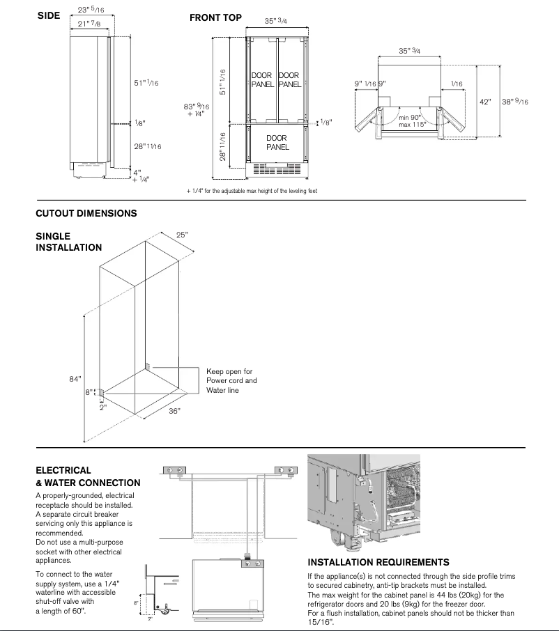Image de la première page du manuel de l'appareil REF36FDBZPNV