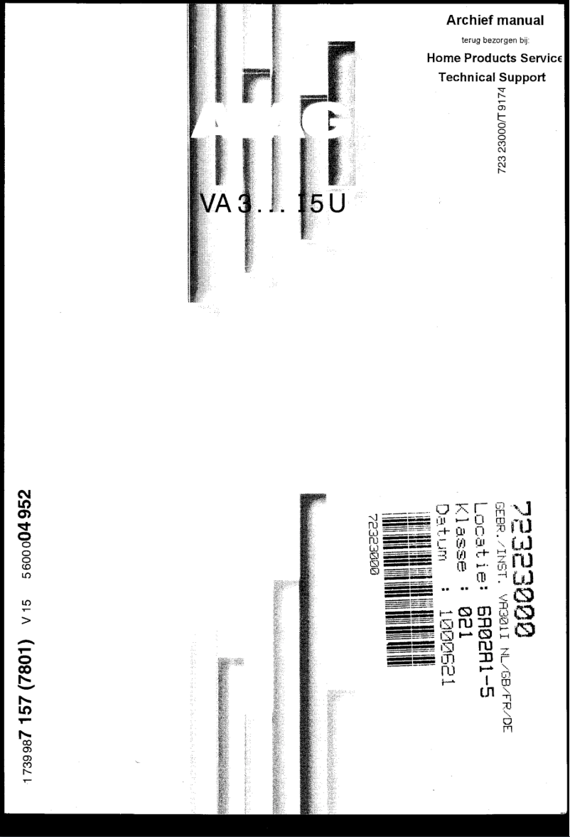 Page 1 of the manual User Manual Atag VA301I