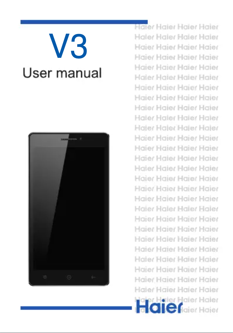 Page n°1 - Manuel utilisateur Haier VOYAGE V3