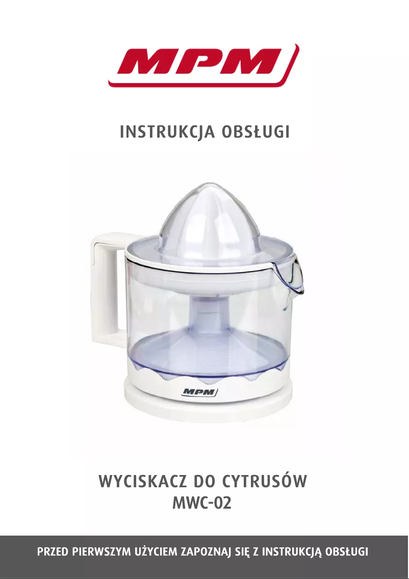 Page 1 de la notice Manuel utilisateur MPM MWC-02