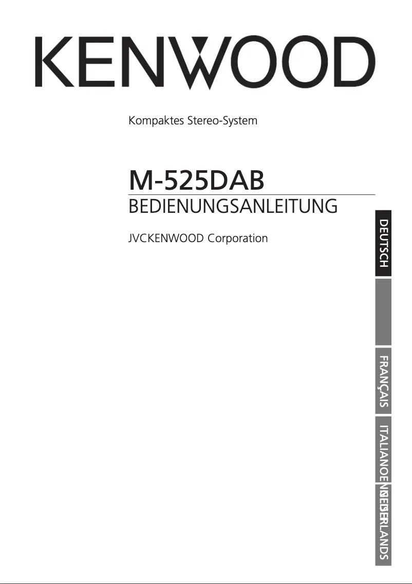 Page 1 de la notice Manuel utilisateur Kenwood M-525DAB