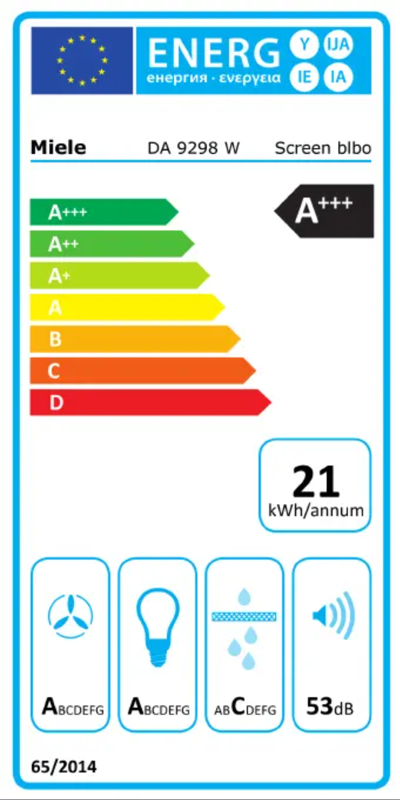 Page 1 de la notice Manuel utilisateur Miele DA 9298 W