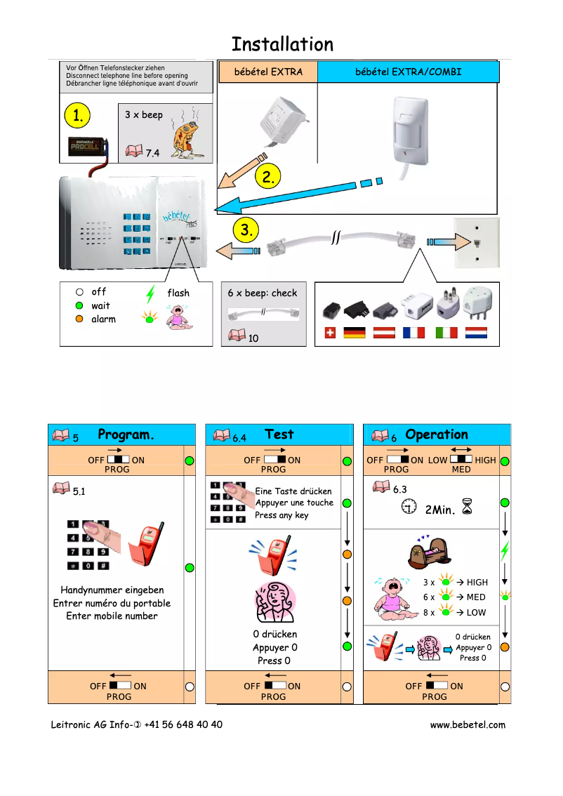 Page n°1 - Manuel utilisateur Bébétel Extra