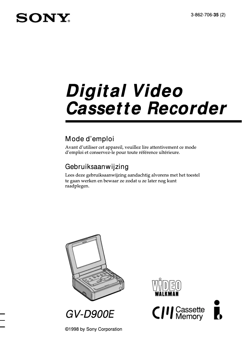 Image de la première page du manuel de l'appareil GV-D900E