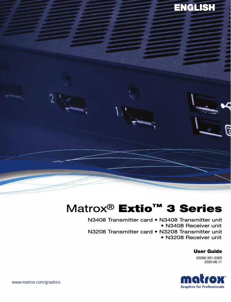 Image de la première page du manuel de l'appareil Extio N3208