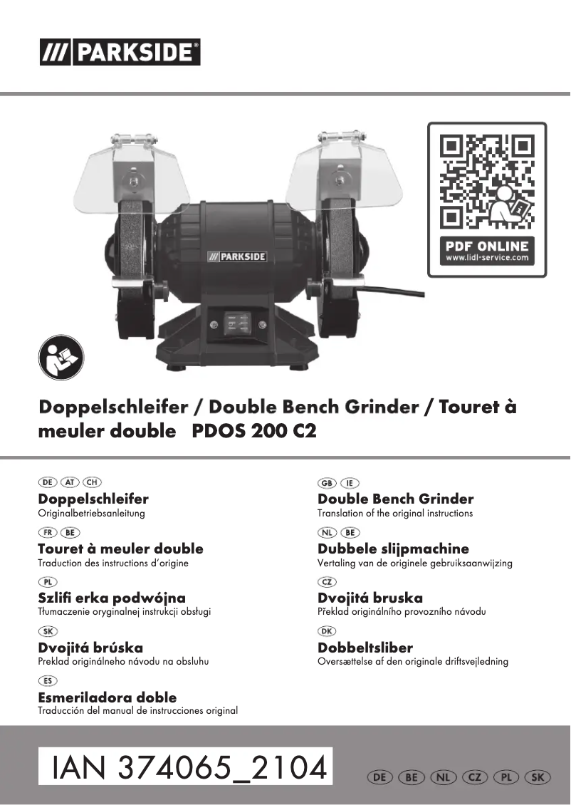 Page 1 de la notice Manuel utilisateur Parkside PDOS 200 C2