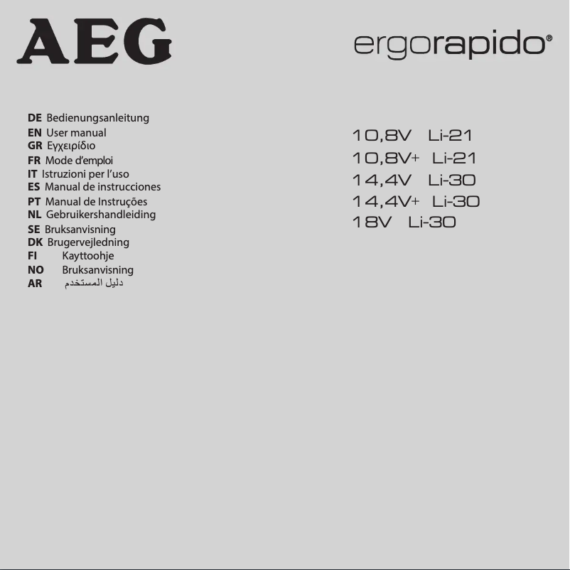 Page n°1 - Manuel utilisateur Electrolux ZB103ER