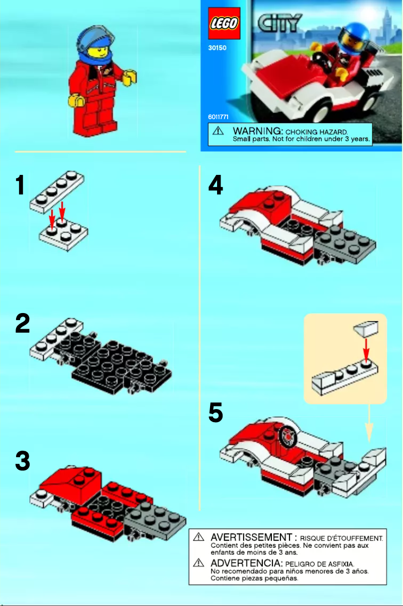 Page n°1 - Manuel utilisateur Lego Race Car 30150