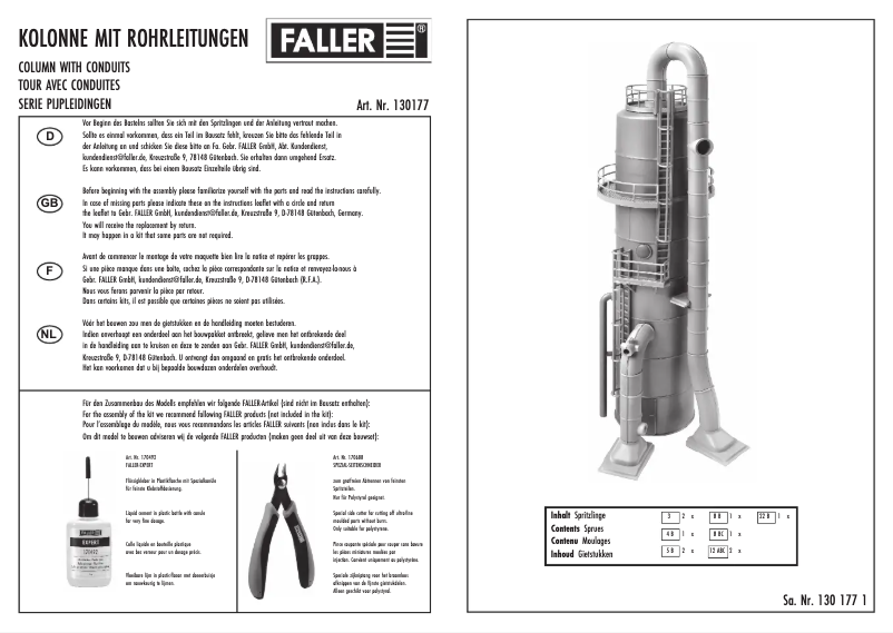 Page n°1 - Manuel utilisateur Faller 130177