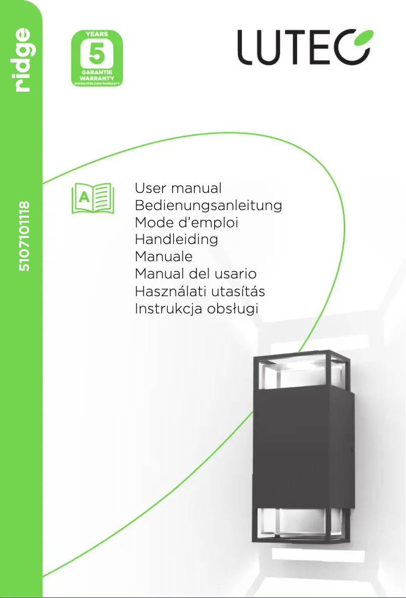 Page n°1 - Manuel utilisateur Lutec Ridge