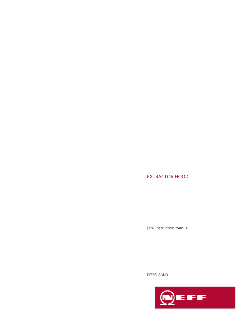 Page 1 de la notice Manuel d'utilisation et d'entretien Neff D72FL86N0