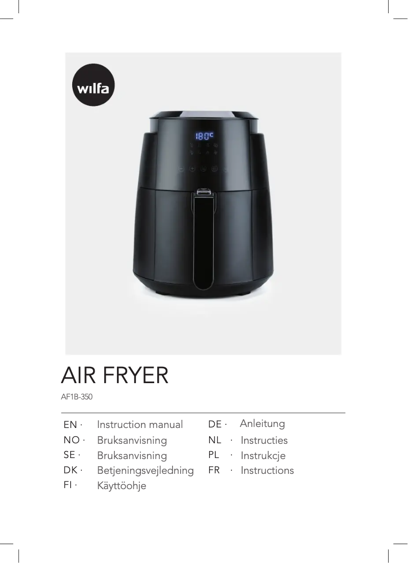 Page n°1 - Manuel utilisateur Wilfa Air Fryer AF1B-350