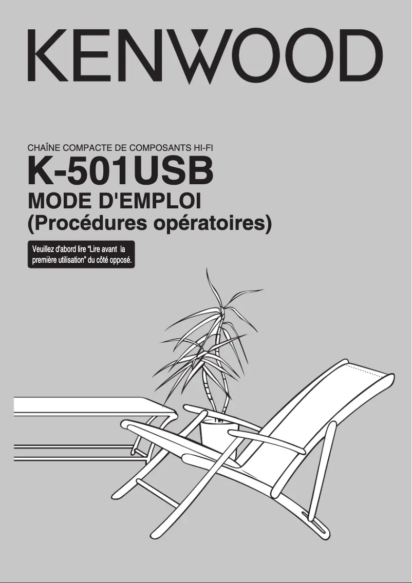 Page n°1 - Manuel utilisateur Kenwood K-501USB