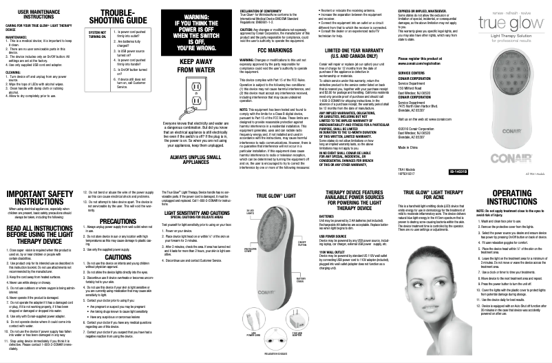 Image de la première page du manuel de l'appareil TRA1