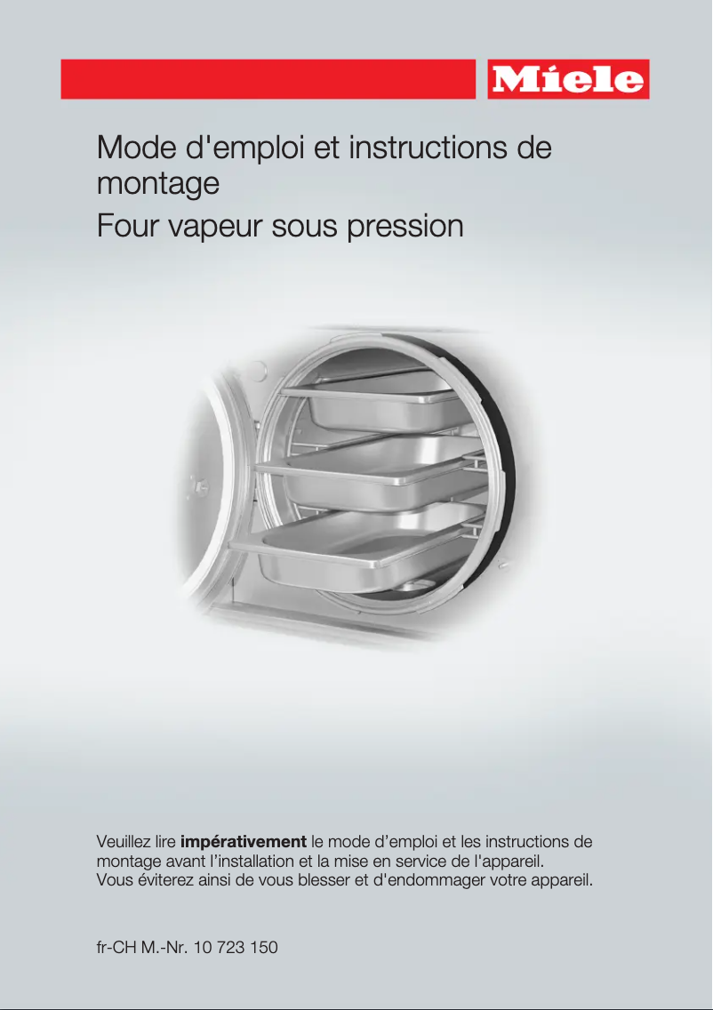 Page n°1 - Manuel utilisateur Miele DGD 7035