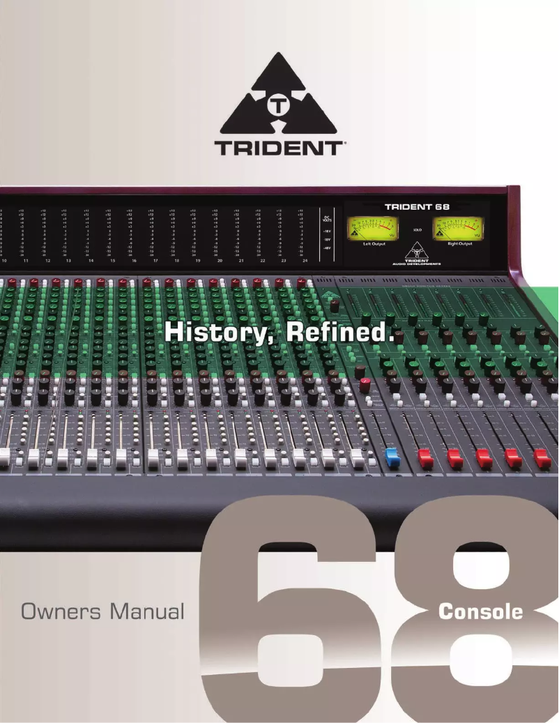 Image de la première page du manuel de l'appareil Series 68 Console 24