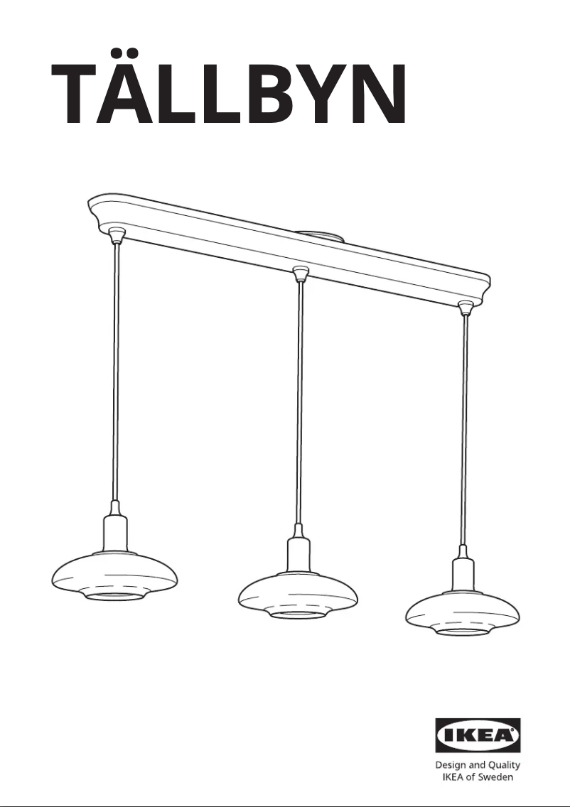 Imagen de la primera página del manual del dispositivo TÄLLBYN 404.898.47