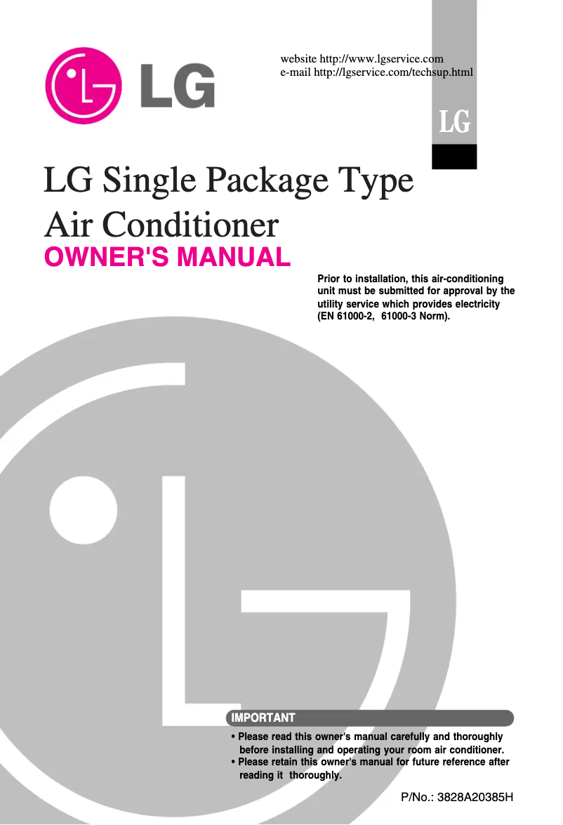Page 1 de la notice Manuel utilisateur LG GK-C2408C00