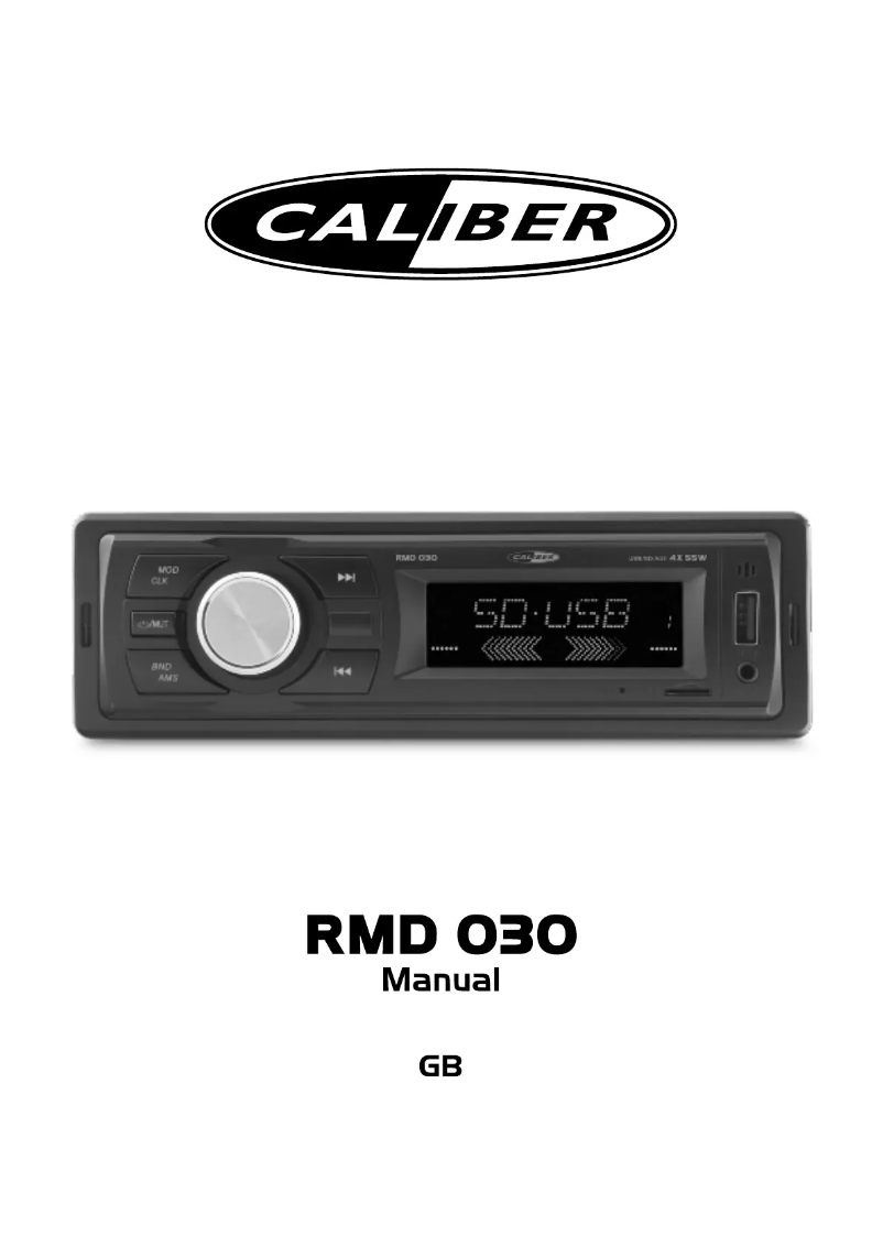 Page n°1 - Manuel utilisateur Caliber RMD030BT