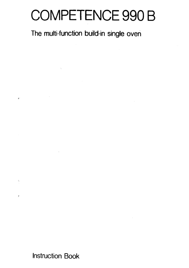Page 1 de la notice Manuel utilisateur AEG Competence 990 B