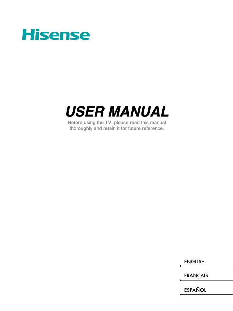 Page 1 de la notice Manuel utilisateur Hisense 40H5590F