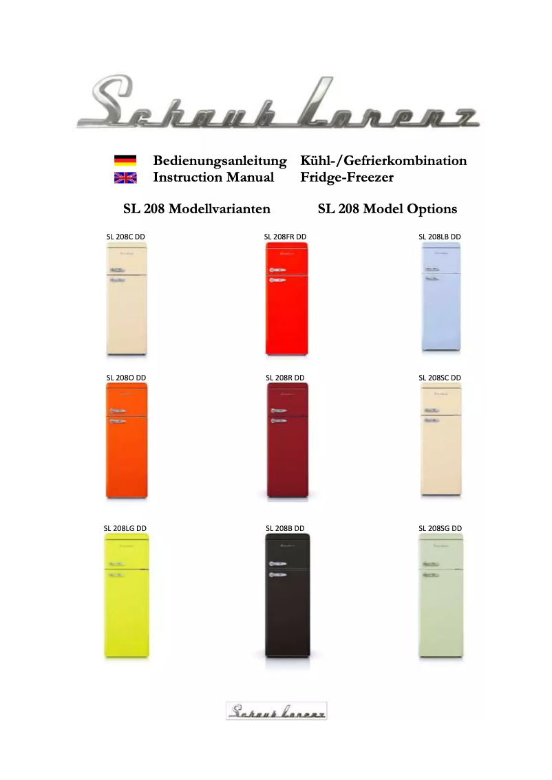 Page 1 of the manual User Manual Schaub Lorenz SL208LB DD