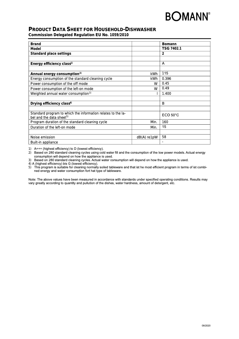 Image de la première page du manuel de l'appareil TSG 7402.1