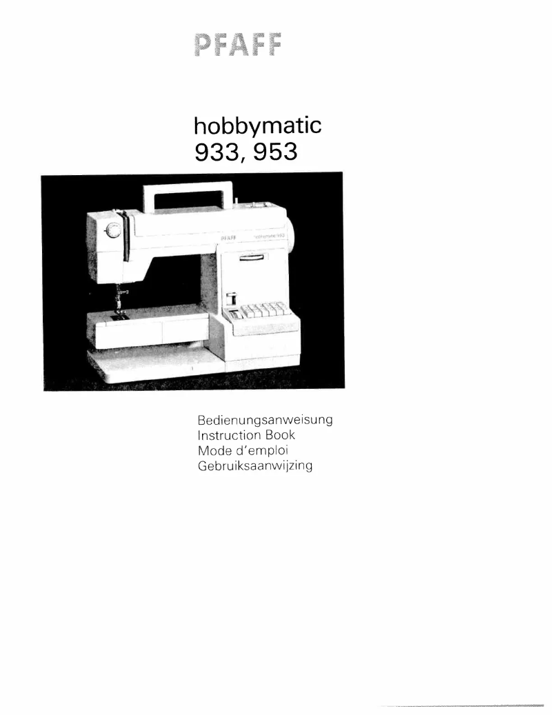 Image de la première page du manuel de l'appareil hobbymatic 953