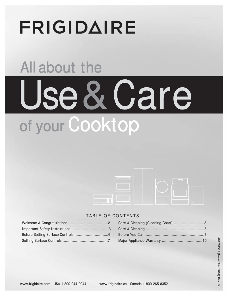 Page n°1 - Manuel utilisateur Frigidaire FGGC3045QS